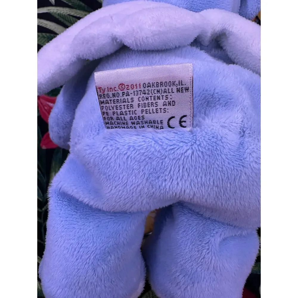Ty 2011 Pluffies Little Angel Blue Winged Teddy Bear Baby
